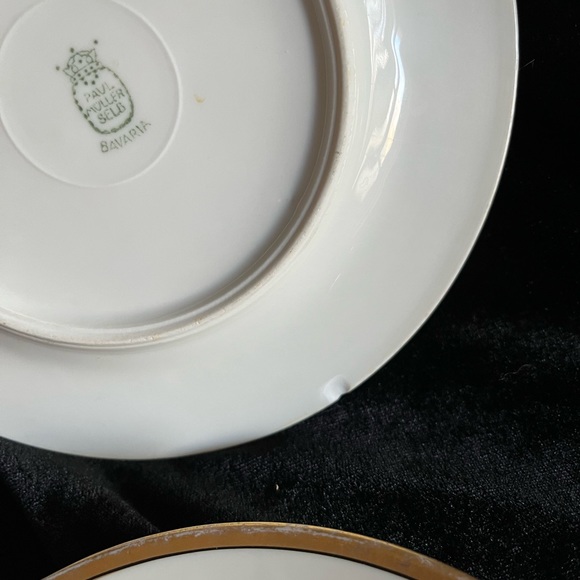 Paul Mueller Selb Bavaria fine china. Set of four dessert plates 1920’s - Picture 6 of 11